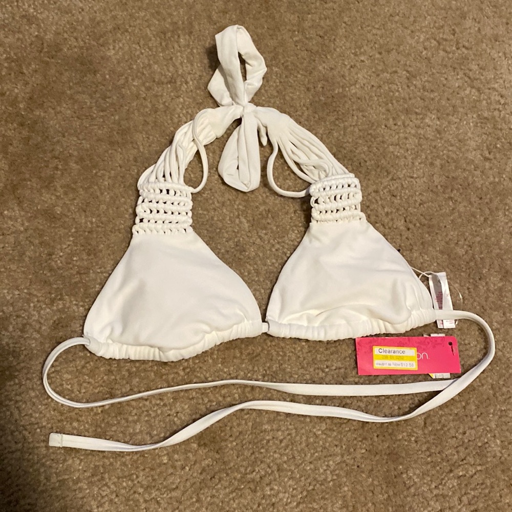 White Target Bikini top